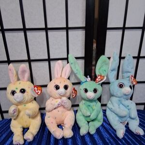 TY Multicolor Plush Bunny Collection